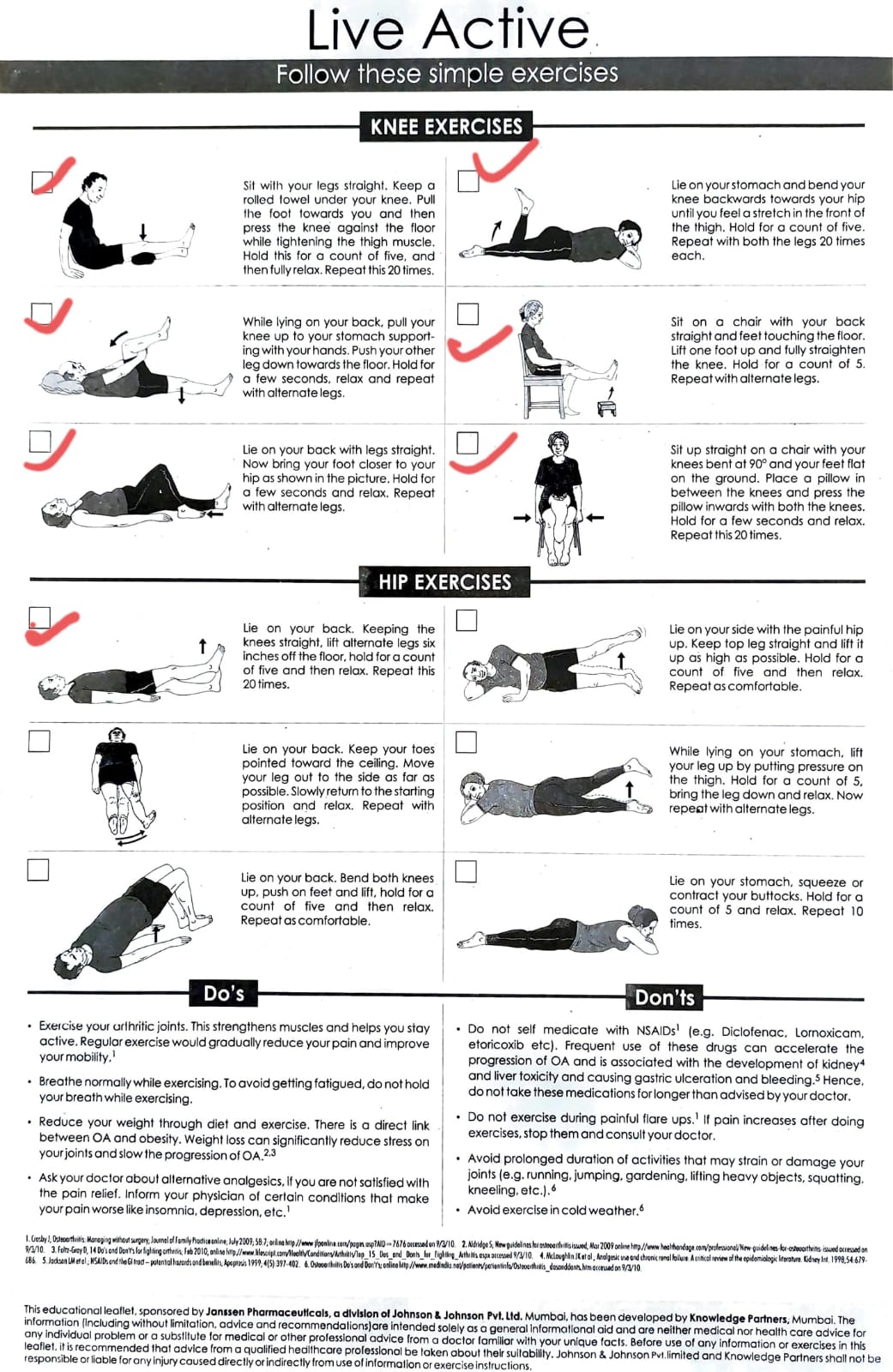Knee and Hip Exercises